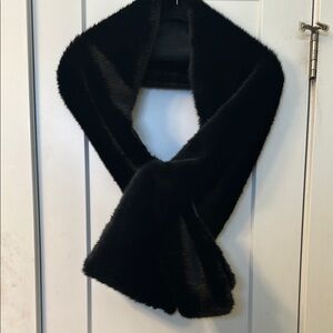 Elegant Black Faux Fur Wrap